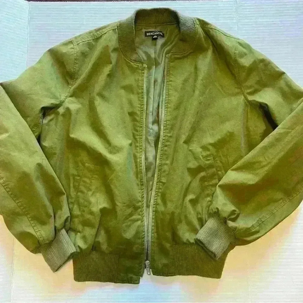 J Crew Mercantile Olive Green Cotton Jacket Size XS